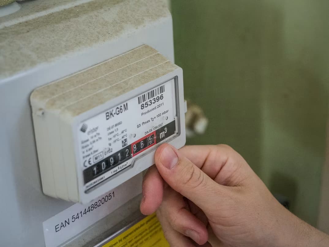 Energy auditing equipment in use on building systems.